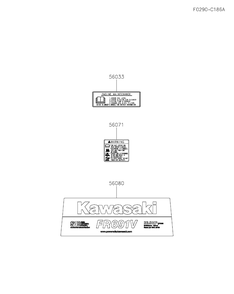Label Diagram and Parts List for FR691V-HS05  Cub Cadet Lawn Tractor